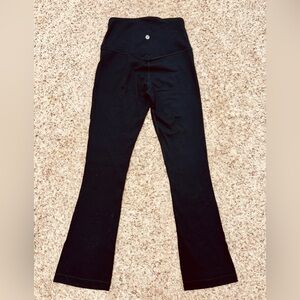 Black LuluLemon Flare Leg Yoga Pants